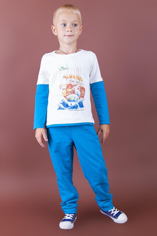 Кофта 33 Богатыря С Голубыми Рукавами - Производитель детской одежды Emily Rise
