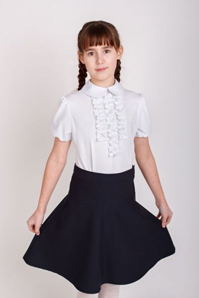 Белая школьная блузка Колибри KIDS - Фабрика детской одежды Колибри KIDS