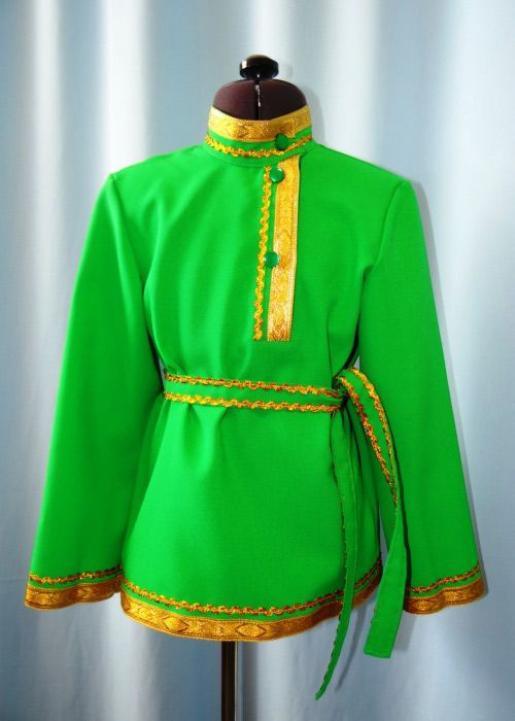 Косоворотка с золотом зеленая - Производитель карнавальных костюмов ИГРУШКА-НН