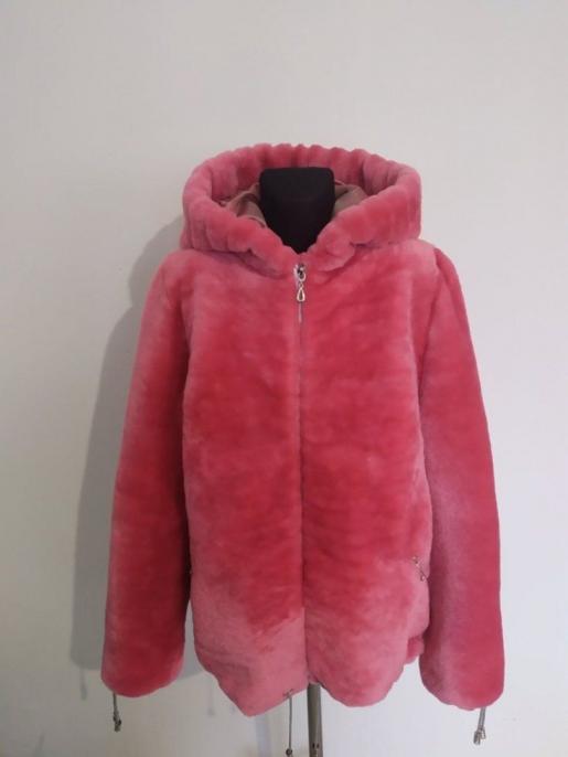 Мутоновая детская куртка розовая - Производитель детской меховой одежды Зимняя принцесса