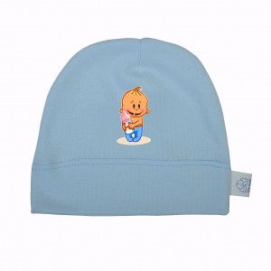 Ясельная шапка с аппликацией BABY MODA - Фабрика одежды для новорожденных Бэби Мода