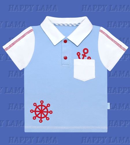 Детская футболка поло Happy Lama - Трикотажная фабрика детской одежды HAPPYLAMA-OPT