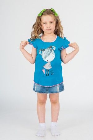 Детская футболка на девочку Киса 69 - Швейная фабрика МАКС+