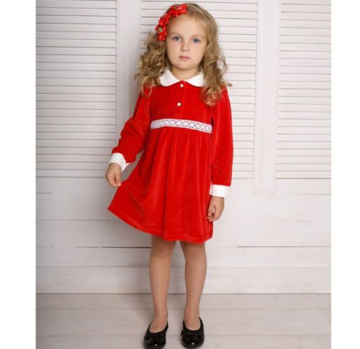 Красное детское платье - Производитель детской одежды Свет Марии