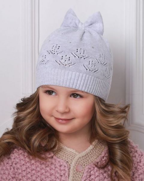 Детская весенняя шапочка на девочку Tricotier - Производитель детских головных уборов Shapkaopt