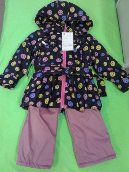 Детский комплект для девочки ветровка цветная и штаны розовые  - Фабрика детской одежды Светлица