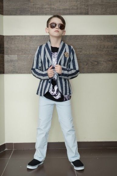 Детский пиджак на мальчика BonBon - Производитель дизайнерской  детской одежды  из натуральных материалов ТМ Mister Bon & Miss Bon