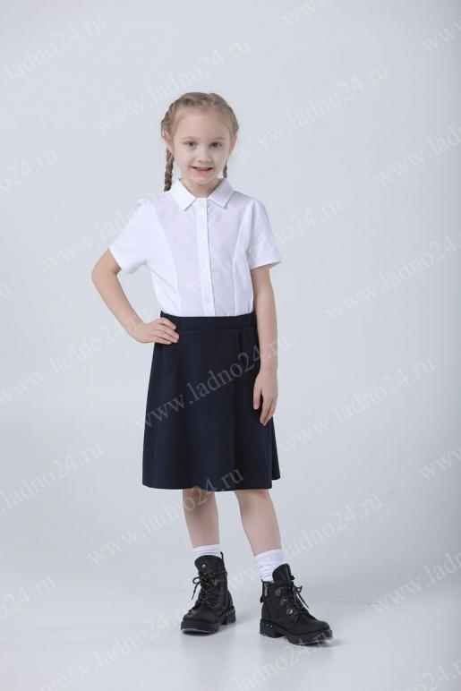Блуза для девочки белая школьная - Фабрика школьной формы LADNO