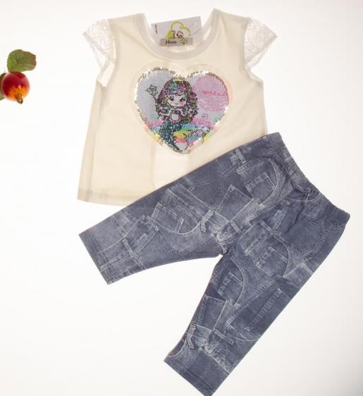 Туника и лосины для девочки джинс - Производитель детской одежды Няня