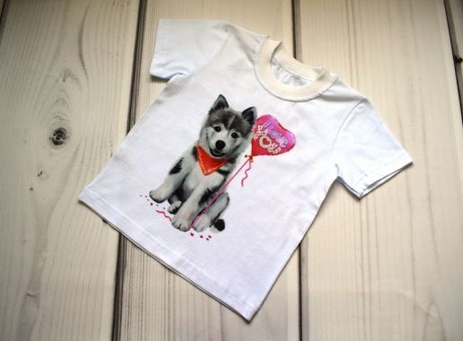 Детская футболка с собачкой MilleFaMille - Производитель детской одежды Мини-ми
