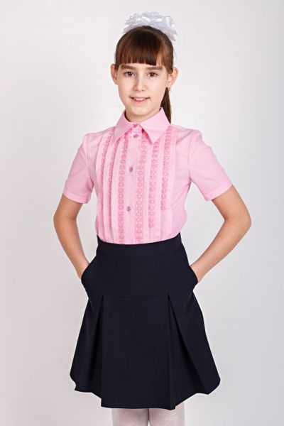 Школьная розовая блузка Колибри KIDS - Фабрика детской одежды Колибри KIDS