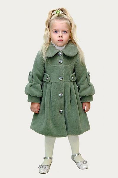 Детское зеленное пальто на пуговицах Славита - Фабрика детской одежды Славита
