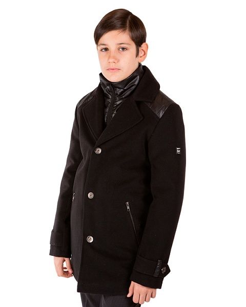 Черное детское пальто на мальчика Pikolino - Производитель детской одежды Pikolino