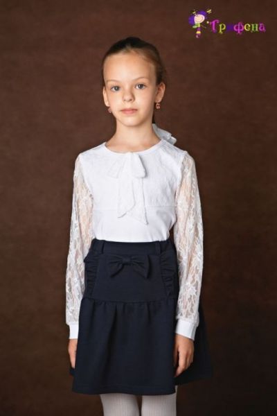 Детская школьная блузка с длинным рукавом Трифена - Фабрика детской одежды Трифена