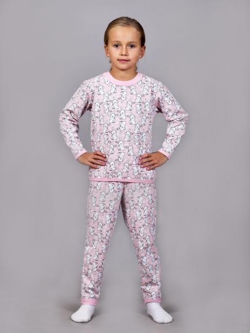 Пижама начес для девочек зайчики - Производитель детской одежды Зайцев