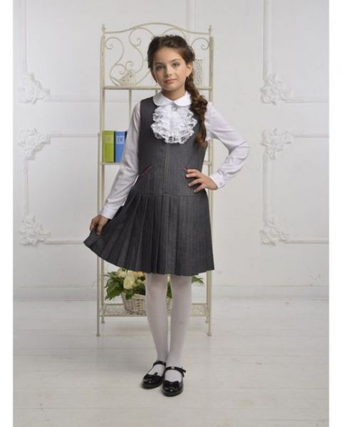 Серый школьный сарафан OLMI - Фабрика детской одежды OLMI