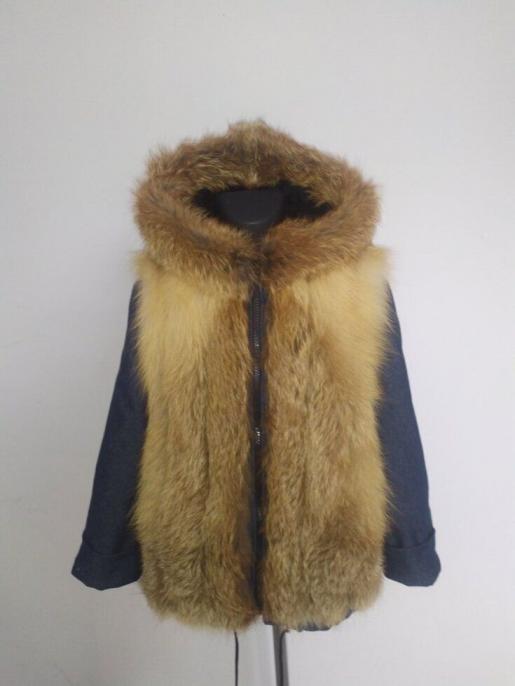 Куртка с лисой - Производитель детской меховой одежды Зимняя принцесса