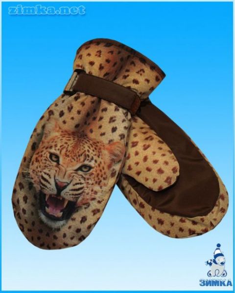 Варежки леопард Зимка - Производитель детской верхней одежды Зимка
