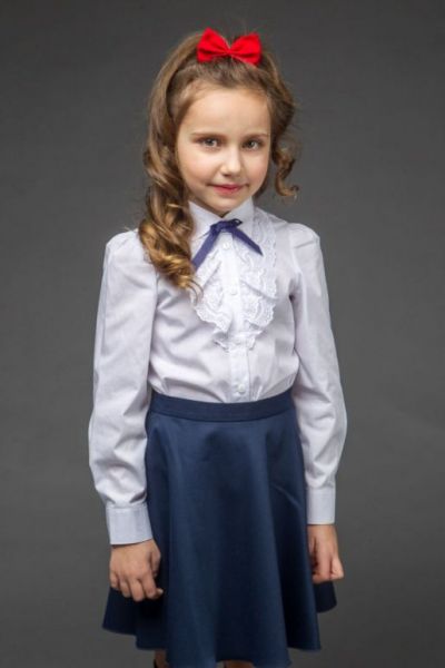 Школьная блузка для девочки - Фабрика одежды для девочек Мари Текс