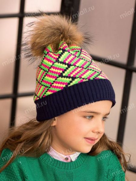 Разноцветная детская шапка зима MIALT - Фабрика детских головных уборов MIALT