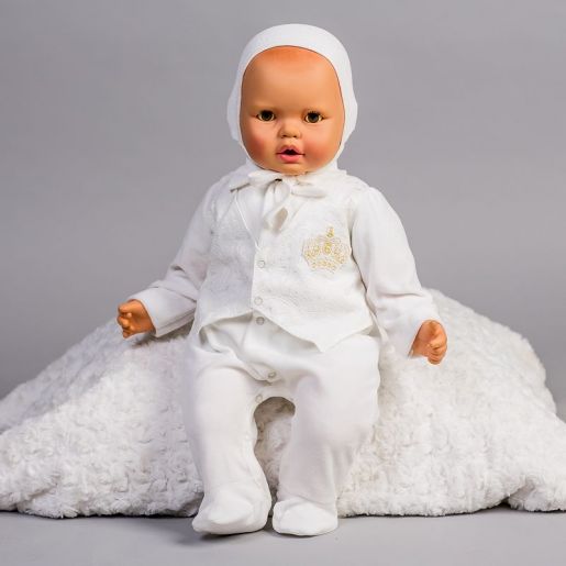 Комбинезон с вышивкой на новорожденного Elika-baby - Фабрика одежды для новорожденных Elika-baby