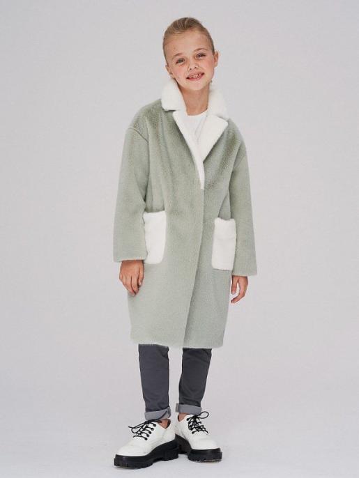 Классическое пальто на девочку из искусственной норки - Меховая фабрика Alef