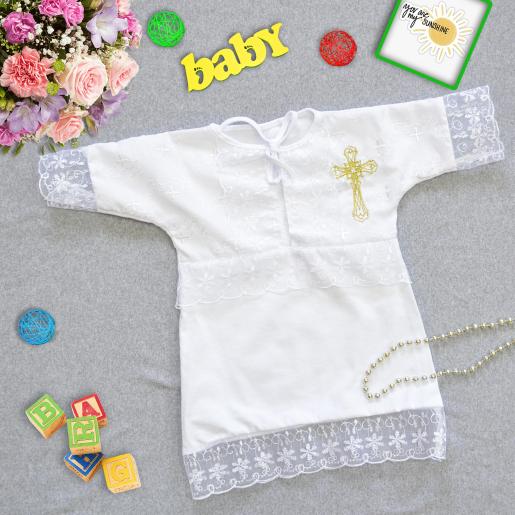 Рубашка для крещения девочки - Производитель детской одежды Мое солнышко