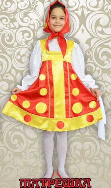 Детский карнавальный костюм "Матрешка" - Фабрика школьной формы Мода Люкс