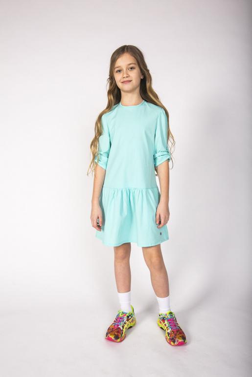 Хлопковое мятное платье - Производитель детской одежды CHADOLINI