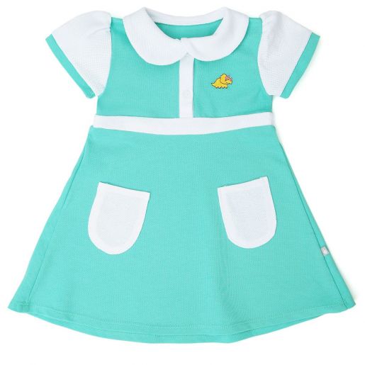 Изумрудное детское платье пике Динки baby, фото 1