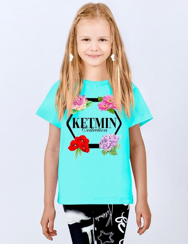 Футболка для девочки KETMIN СOLLECTION цв.Бирюза, фото 1