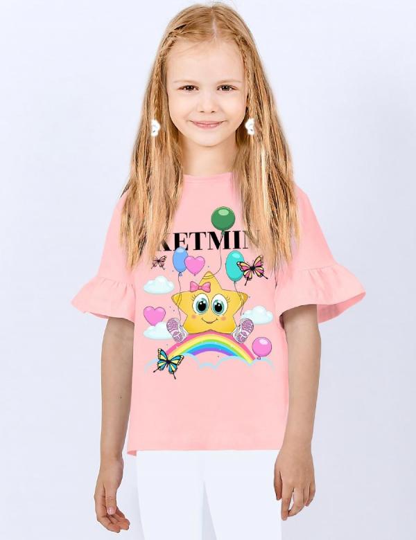 Футболка для девочки KETMIN STAR MINI цв.Розовый, фото 1
