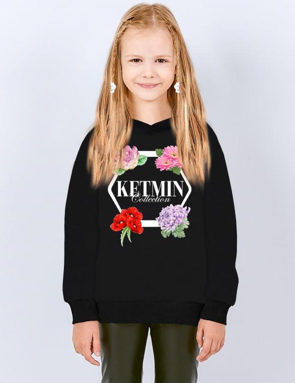 Толстовка для девочки KETMIN COLLECTION цв.Чёрный, фото 1