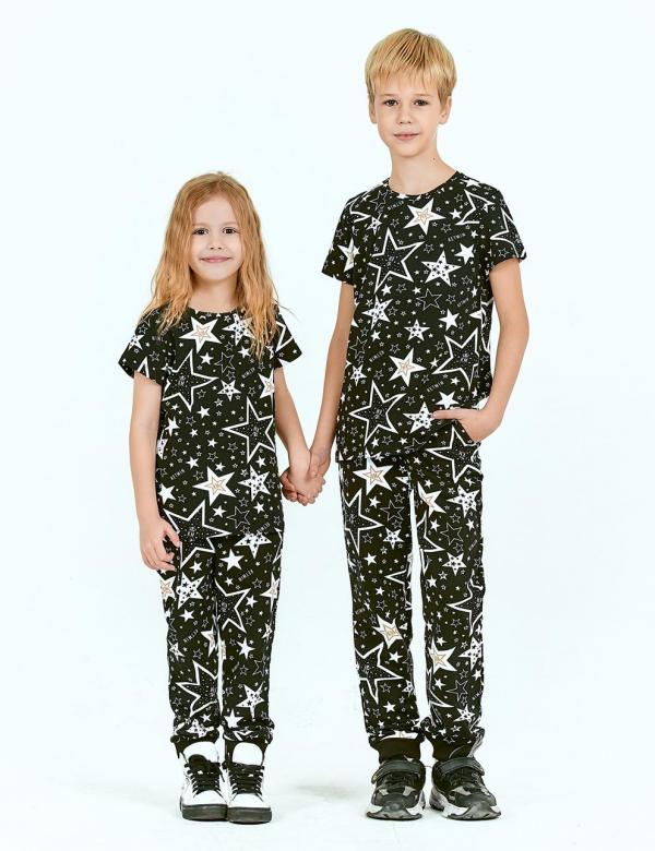 Костюм KETMIN SMART цв.STAR KM Чёрный (Футболка/Брюки), фото 1