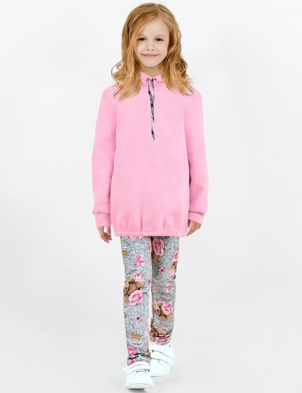 Костюм для девочки KETMIN МИШКА ROSE с начесом цв.Розовый, фото 1