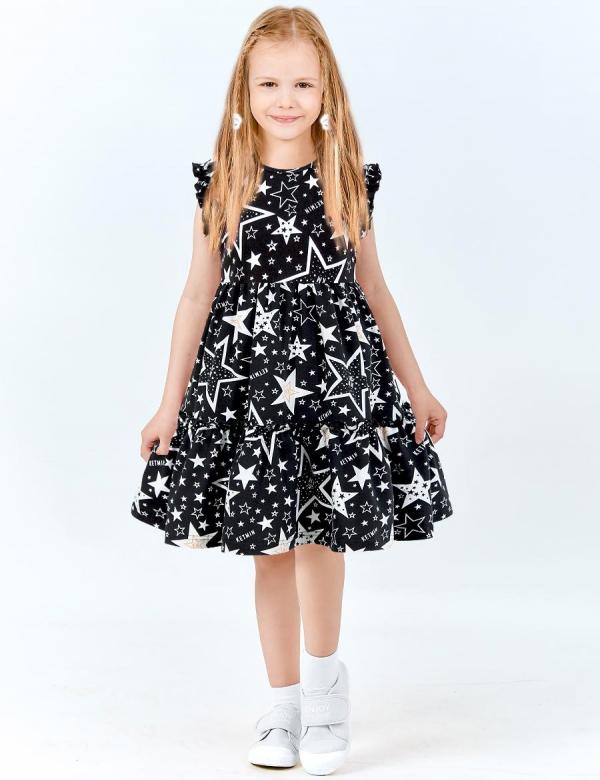Платье для девочки KETMIN КОКЕТКА цв.STAR KM чёрный, фото 1