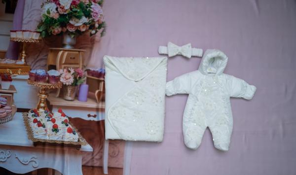Комплект Радужные пайетки, комбинезон одеяло с бантом, фото 1