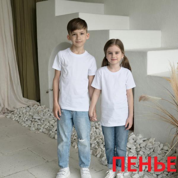 Футболки детские\подростковые белые (для печати) пенье р.р. от 38 до 46 (арт. ФП-19), фото 1