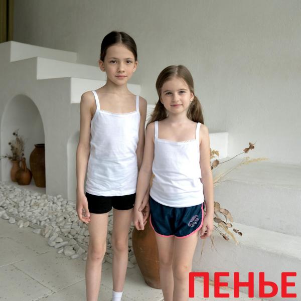 Майка белая пенье на девочку р.р. от 26 до 34 (арт. МД-П7), фото 1