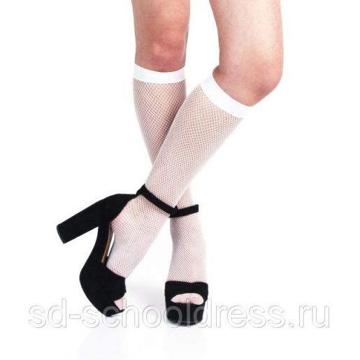 Гольфы белые сетка, фото 1