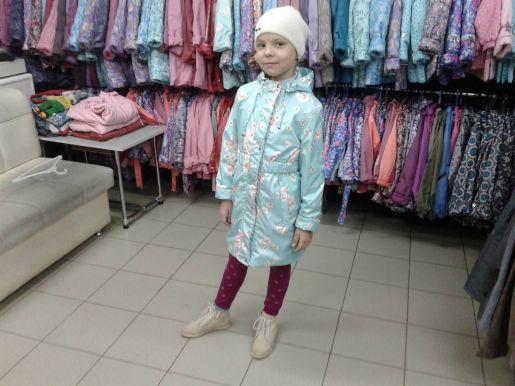 детский плащ для девочки в цветочек, фото 1
