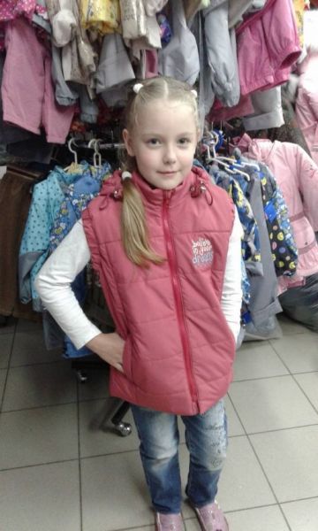 детский жилет для девочки розовый, фото 1