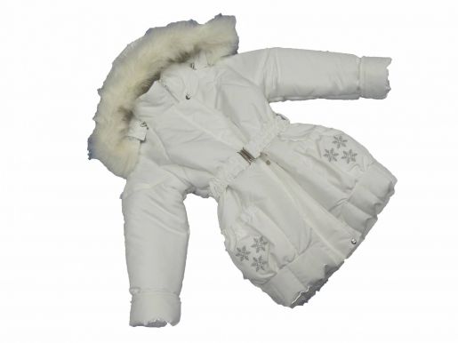 Детская белая куртка для девочки, фото 1