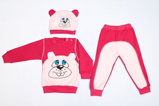 Розовый костюм ясельный Виктория Kids, фото 1