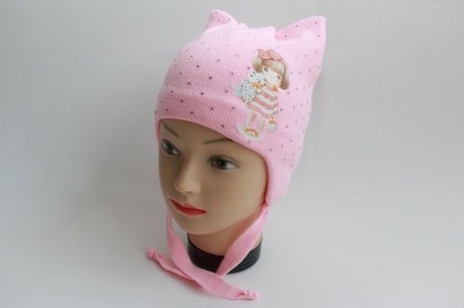Детская вязанная шапка на девочку Виктория Kids, фото 1