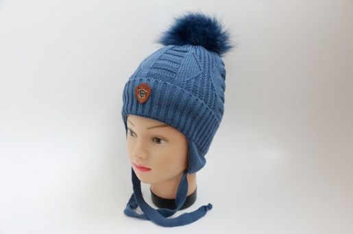 Вязанная детская шапка на мальчика Виктория Kids, фото 1