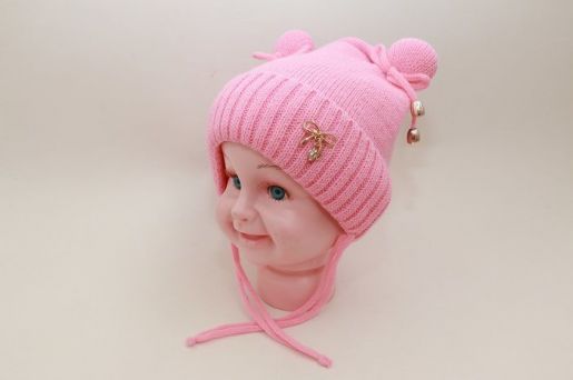 Шапка вязанная на новорожденного Виктория Kids, фото 1