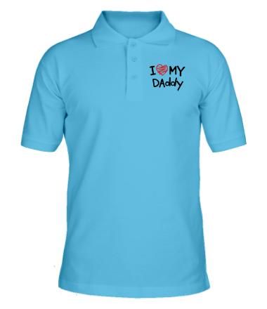 Поло детское I LOVE MY DADDY голубое Alliance clothes, фото 1