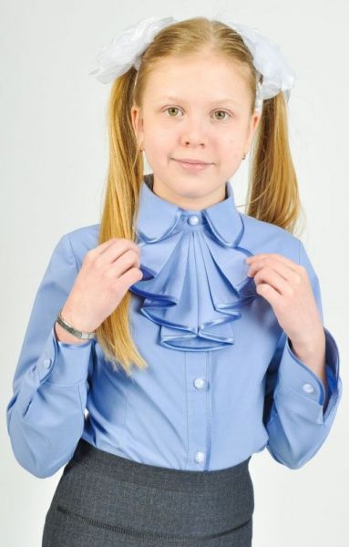 Голубая школьная блузка Колибри KIDS, фото 1