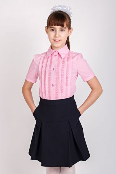 Школьная розовая блузка Колибри KIDS, фото 1